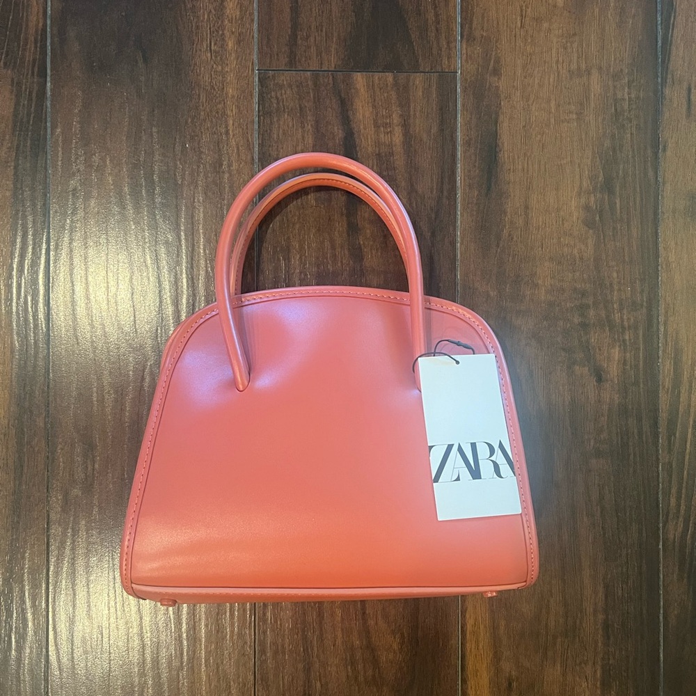 Zara Vibrant Coral Satchel